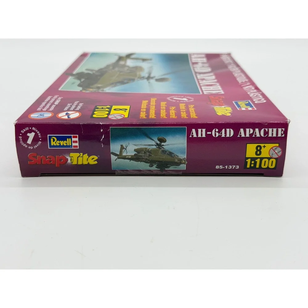 1:100 Scale Revell #85-1373 AH-64D Apache Helicopter SnapTite Plastic Model‎ Kit